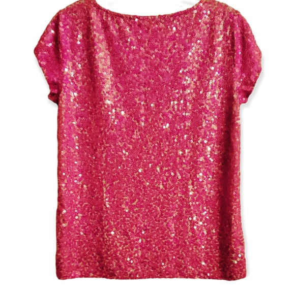❤️Calypso St Barth Bruni tee pink sequins short sleeved top XS - Picture 4 of 8